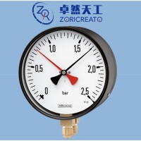 ZORICREATO/卓然天工PCS PCSH 雙針雙管差壓表 現場顯示普通型差壓表  雙針差壓表壓差表不銹鋼