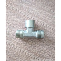 直銷中間內絲兩邊外絲 黃銅鍍鎳內外絲T型三通氣動快速接頭