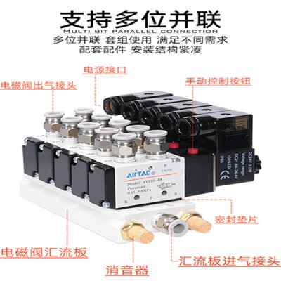 AirTac/亞德客原裝二位五通電磁閥換
