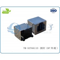 東莞市連接器生產(chǎn)商RJ45連接器直插180度 接口