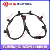 廠家T型一出二防水連接器 可搭配多種公母接頭使用 滿足不同場合需求 隧道燈、樓宇亮化工程防水連接器
