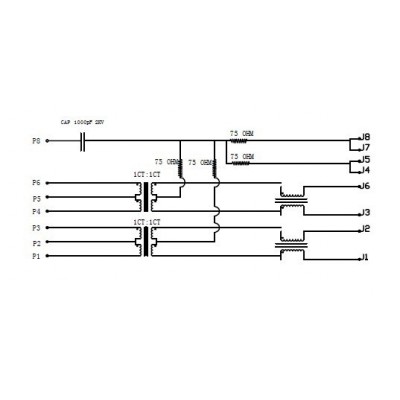 興伸展RJ45插座/網絡濾波器/連接器T