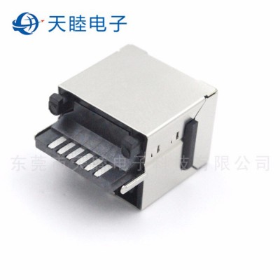 供應天睦制造8P8C SMT 屏蔽 6u RJ45