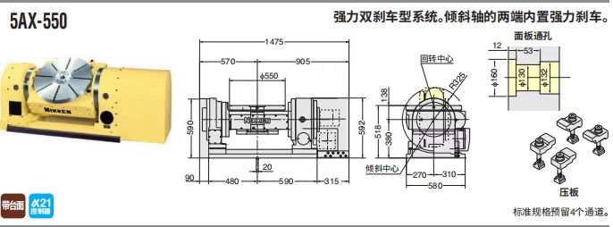 日研500五軸轉臺