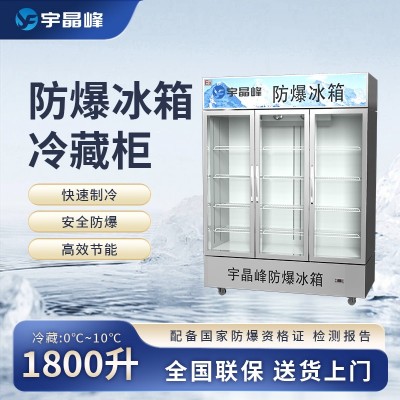 宇晶峰玻璃門防爆冰箱1800L