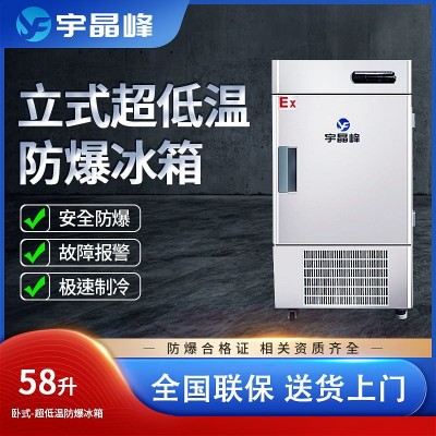 宇晶峰防爆冰箱58升立式超低溫-15°